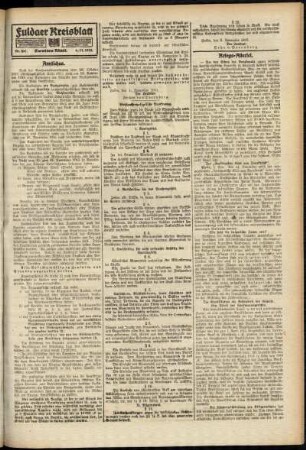 Zweite Ausgabe vom Samstag, den 06. November 1915.