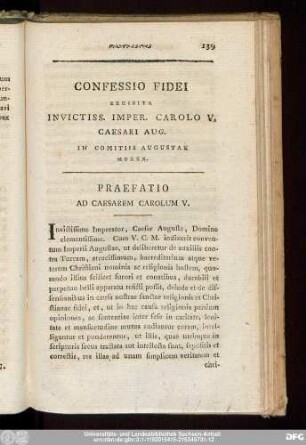 Confessio Fidei Exhibita Invictiss. Imper. Carolo V. Caesari Aug. In Comitiis Augustae MDXXX.