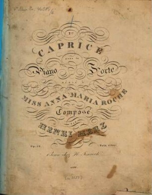 1er caprice : pour le piano forte ; op. 32