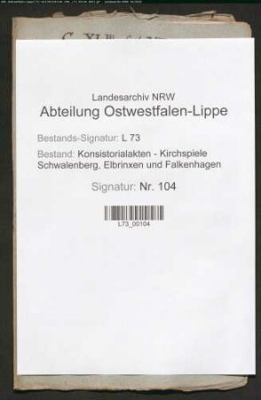 Kircheneinkünfte (Verzeichnis, Klage über Rückstände)