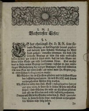 Anmerckungen auf die siebende Auflage.