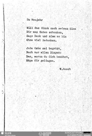 Zu Neujahr