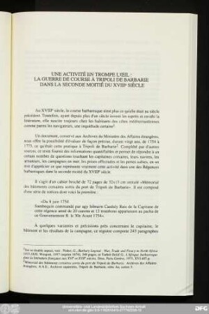 Une Activité En Trompe L'Oeil : La Guerre De Course À Tripoli De Barbarie Dans La Seconde Moitié Du XVIIIe Siècle