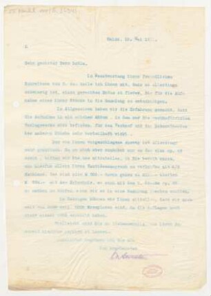 Brief an Frantisek Alois Drdla : 10.05.1911