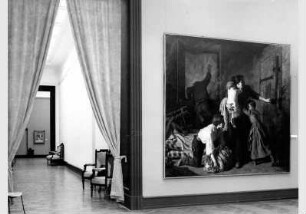 Blick in die Ausstellung "Von Courbet bis Cézanne - französische Malerei 1848 - 1886" vom 10. Dez. 1982 - 20. Febr. 1983 in der Nationalgalerie