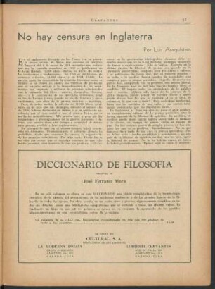 No hay censura en Inglaterra