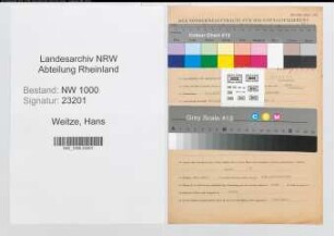 Entnazifizierung Hans Weitze, geb. 06.03.1915 (Zollassistent)