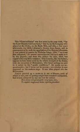 The Works of Ben Johnson : in 9 volumes, 2. ... containing Eyery man out of his humor. Cynthia's revels. The poetaster