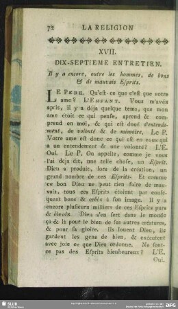 XVII. Dix-Septieme Entretien