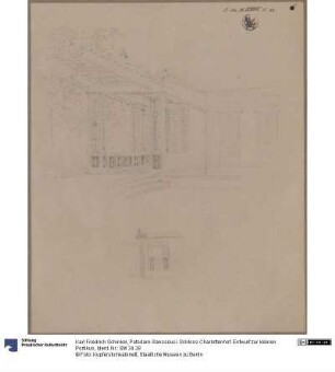 Potsdam-Sanssouci. Schloss Charlottenhof. Entwurf zur kleinen Portikus