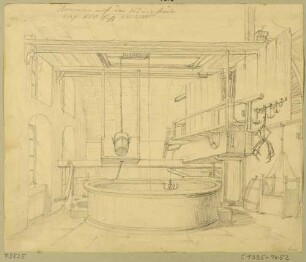 Der Brunnen im Brunnenhaus auf der Festung Königstein in der Sächsischen Schweiz