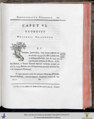 Cap. VI. Georg. Metensis Episcopus.