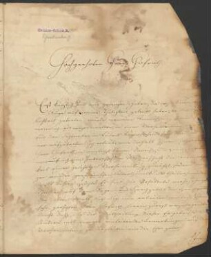 Brief an Jacob Grimm