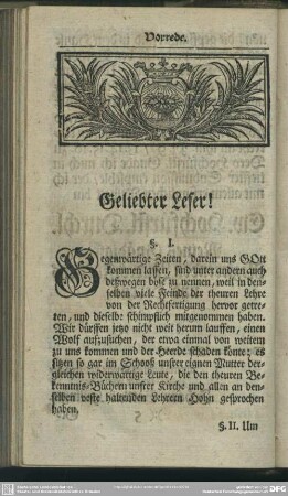 Geliebter Leser!