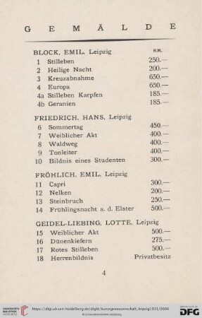 Gemälde (Nr.1-54)