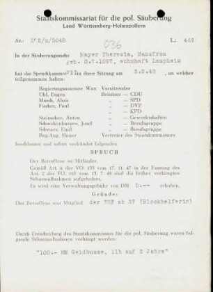 Mayer, Theresia