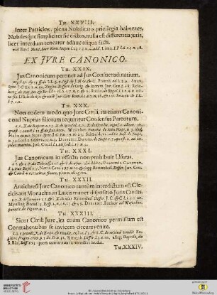 Ex Jvre Canonico (Thesis XXIX - XXXVIII)
