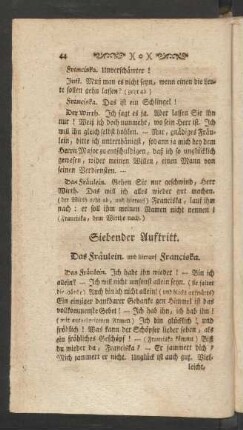 Siebender Auftritt.