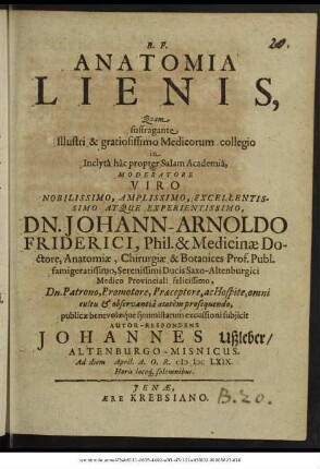 Anatomia Lienis