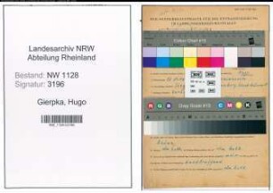 Entnazifizierung Hugo Gierpka , geb. 20.11.1904 ()
