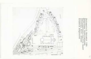 Neuordnung Recklinghausen (Diplomarbeit bei Willy Kreuer): Grundriss Erdgeschoss 1:200