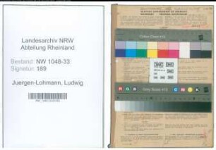Entnazifizierung Ludwig Juergen-Lohmann , geb. 02.02.1915 (Chemiker)
