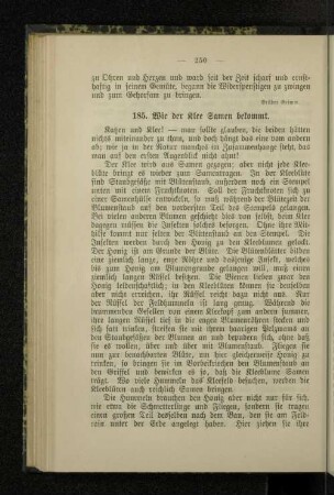 185. Wie der Klee Samen bekommt.