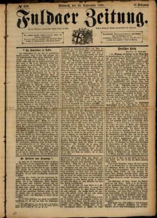 Ausgabe vom Mittwoch, den 24. September 1890.