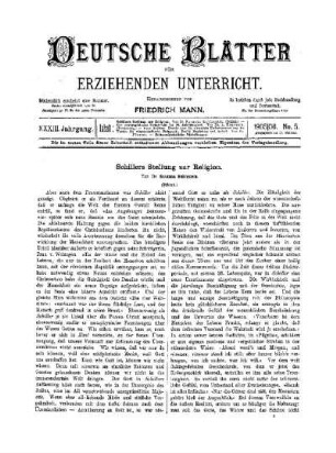Schillers Stellung zur Religion : (Schluss)