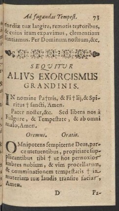 Sequitur Alius Exorcismus Grandinis.
