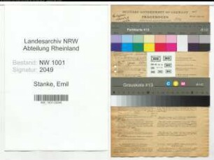 Entnazifizierung Emil Stanke, geb. 04.10.1896 (Arbeiter)