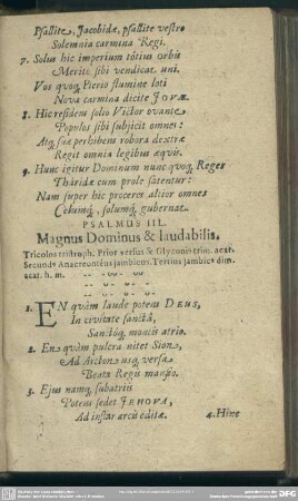 Psalmus IIL. Magnus Dominus & laudabilis