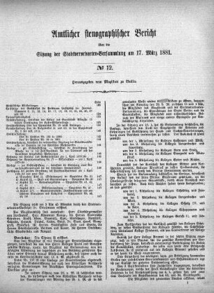 No. 12, 17. März 1881