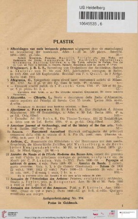 Plastik (Nr. 1 - 715)