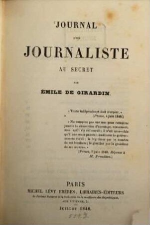 Journal d'un Journaliste au secret