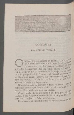 Capítulo VII - Sin dar su nombre