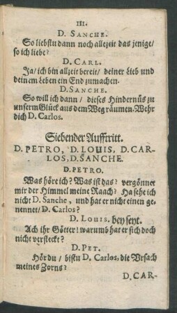 Siebender Aufftritt.