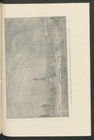 Plaza de México y Columna de la Independencia. - Proyecto de Hidalga, 1843. - [Ilustración]
