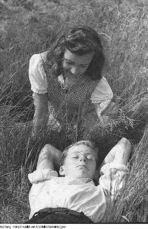 Landschaften, jugendliche Wandergruppe, 1948
