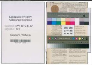 Entnazifizierung Wilhelm Cuypers , geb. 24.07.1909 (Arzt)