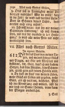 Alles nach Gottes Willen.