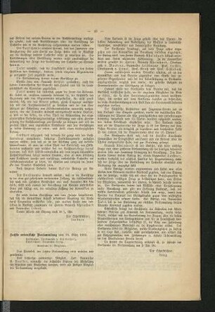 Sechste ordentliche Versammlung vom 18. März 1882