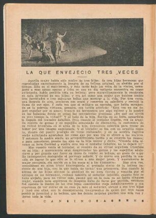 La que envejeció tres veces