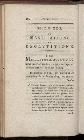 Sectio XXII. De Mastcatione et Deglutitione