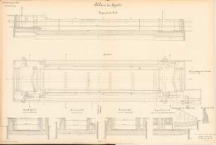 Kanalisierung der Oder Schleuse, Oppeln: Grundriss, Schnitte 1:100
