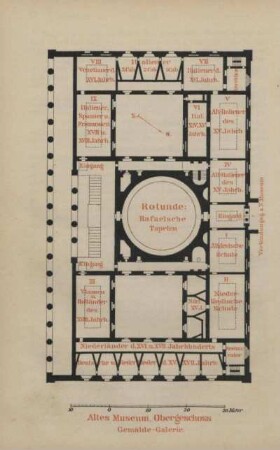 Grundriss: Altes Museum. Obergeschoss. Gemälde-Galerie