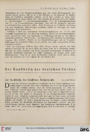11.1919: Der Kunstbesitz der deutschen Fürsten, [3], der Kunstbesitz des sächsischen Königshauses