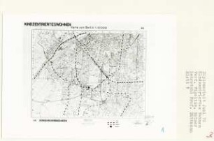 Kindzentriertes Wohnen, Berlin-Schmargendorf (Diplomarbeit bei Werner Düttmann): Topographische Karte Berlin, Verkehrsverbindungen 1:10000