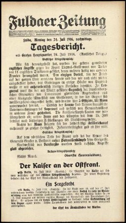 Ausgabe vom Montag, den 24. Juli 1916.