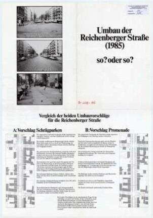 Informations-Faltblatt: Umbau der               Reichenberger Straße